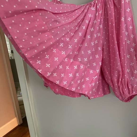 ANTHROPOLOGIE KOPAL Luma Peasant Blouse Pink - Picture 3 of 6